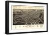 1880, Ann Arbor Bird's Eye View, Michigan, United States-null-Framed Premium Giclee Print