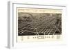 1880, Ann Arbor Bird's Eye View, Michigan, United States-null-Framed Premium Giclee Print