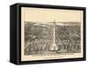 1880, Baltimore Bird's Eye View, Maryland, United States-null-Framed Stretched Canvas