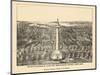 1880, Baltimore Bird's Eye View, Maryland, United States-null-Mounted Giclee Print