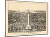 1880, Baltimore Bird's Eye View, Maryland, United States-null-Mounted Giclee Print