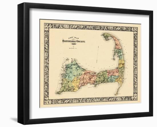 1880, Barnstable County and Cape Cod B, Massachusetts, United States-null-Framed Premium Giclee Print