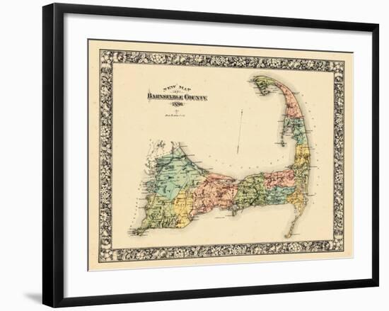 1880, Barnstable County and Cape Cod B, Massachusetts, United States-null-Framed Giclee Print