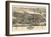 1880, Boston Bird's Eye View, Massachusetts, United States-null-Framed Giclee Print