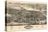 1880, Boston Bird's Eye View, Massachusetts, United States-null-Stretched Canvas