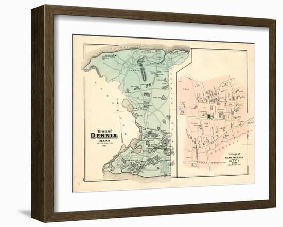 1880, Dennis Town, Dennis Village East, Massachusetts, United States-null-Framed Giclee Print