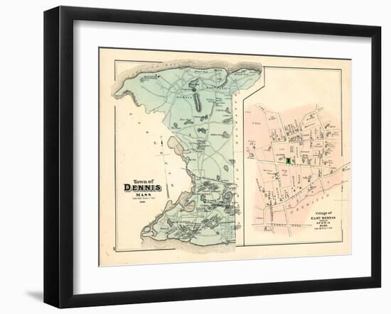 1880, Dennis Town, Dennis Village East, Massachusetts, United States-null-Framed Giclee Print