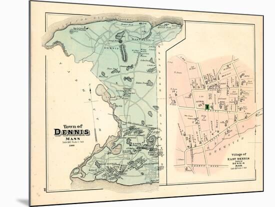 1880, Dennis Town, Dennis Village East, Massachusetts, United States-null-Mounted Giclee Print