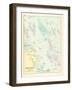 1880, Falmouth, Foreside and Adjacent Islands in Casco Bay, Maine, United States-null-Framed Giclee Print