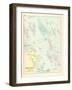 1880, Falmouth, Foreside and Adjacent Islands in Casco Bay, Maine, United States-null-Framed Premium Giclee Print