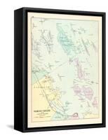 1880, Falmouth, Foreside and Adjacent Islands in Casco Bay, Maine, United States-null-Framed Stretched Canvas