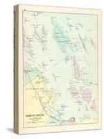 1880, Falmouth, Foreside and Adjacent Islands in Casco Bay, Maine, United States-null-Stretched Canvas