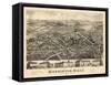 1880, Hopkinton Bird's Eye View, Massachusetts, United States-null-Framed Stretched Canvas