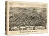 1880, Hopkinton Bird's Eye View, Massachusetts, United States-null-Stretched Canvas