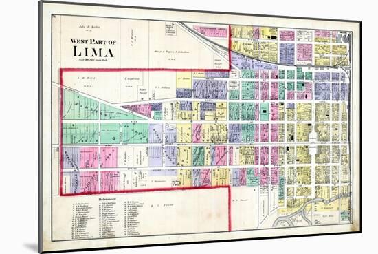 1880, Lima - West, Ohio, United States-null-Mounted Giclee Print