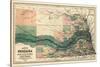 1880, Nebraska 1880 State Map, Nebraska, United States-null-Stretched Canvas