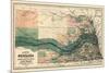 1880, Nebraska 1880 State Map, Nebraska, United States-null-Mounted Premium Giclee Print