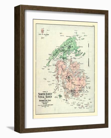 1880, North Haven Town - Vinal Haven Town - Hurricane Isle, Maine, United States-null-Framed Giclee Print