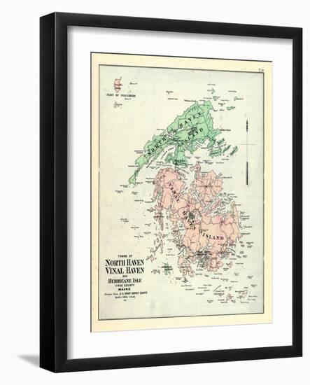 1880, North Haven Town - Vinal Haven Town - Hurricane Isle, Maine, United States-null-Framed Giclee Print