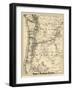 1880, Oregon and Washington State Map, Oregon, United States-null-Framed Giclee Print