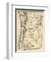 1880, Oregon and Washington State Map, Oregon, United States-null-Framed Giclee Print