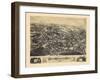 1880, South Manchester Bird's Eye View, Connecticut, United States-null-Framed Giclee Print