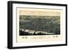 1880, Terre Haute Bird's Eye View, Indiana, United States-null-Framed Giclee Print