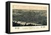 1880, Terre Haute Bird's Eye View, Indiana, United States-null-Framed Stretched Canvas