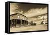 1880 Town, Pioneer Village, Stamford, South Dakota, USA-Walter Bibikow-Framed Stretched Canvas