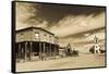 1880 Town, Pioneer Village, Stamford, South Dakota, USA-Walter Bibikow-Framed Stretched Canvas