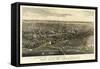1880, Washington 1880c Bird's Eye View, District of Columbia, United States-null-Framed Stretched Canvas