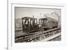 1880s Men on Board Elevated Locomotive and Passenger Car on East 42nd Street Grand Union Hotel-null-Framed Photographic Print