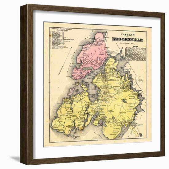 1881, Brooksville and Castine, Maine, United States-null-Framed Giclee Print