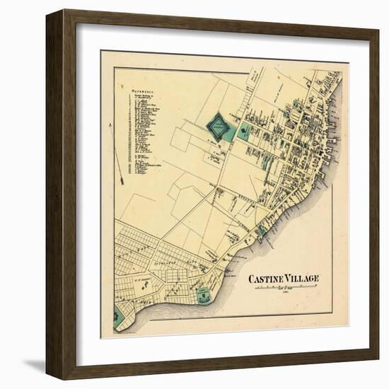 1881, Castine Village, Maine, United States-null-Framed Premium Giclee Print