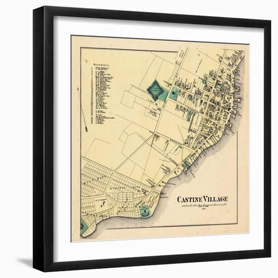 1881, Castine Village, Maine, United States-null-Framed Giclee Print