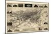 1881, Denver Bird's Eye View, Colorado, United States-null-Mounted Giclee Print
