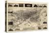 1881, Denver Bird's Eye View, Colorado, United States-null-Stretched Canvas