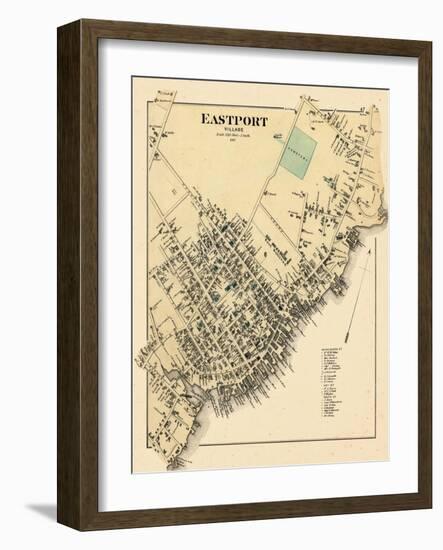 1881, Eastport Village, Maine, United States-null-Framed Giclee Print