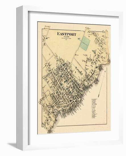 1881, Eastport Village, Maine, United States-null-Framed Giclee Print