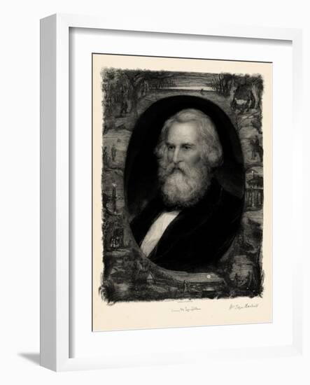 1881, Henry Wadsworth Longfellow Portrait-null-Framed Giclee Print