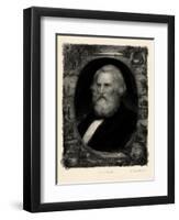 1881, Henry Wadsworth Longfellow Portrait-null-Framed Giclee Print