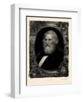 1881, Henry Wadsworth Longfellow Portrait-null-Framed Giclee Print