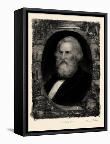 1881, Henry Wadsworth Longfellow Portrait-null-Framed Stretched Canvas
