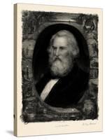 1881, Henry Wadsworth Longfellow Portrait-null-Stretched Canvas