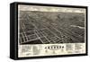 1881, Jackson Bird's Eye View, Michigan, United States-null-Framed Stretched Canvas