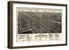 1881, Jackson Bird's Eye View, Michigan, United States-null-Framed Giclee Print