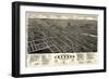 1881, Jackson Bird's Eye View, Michigan, United States-null-Framed Giclee Print