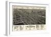 1881, Jackson Bird's Eye View, Michigan, United States-null-Framed Giclee Print