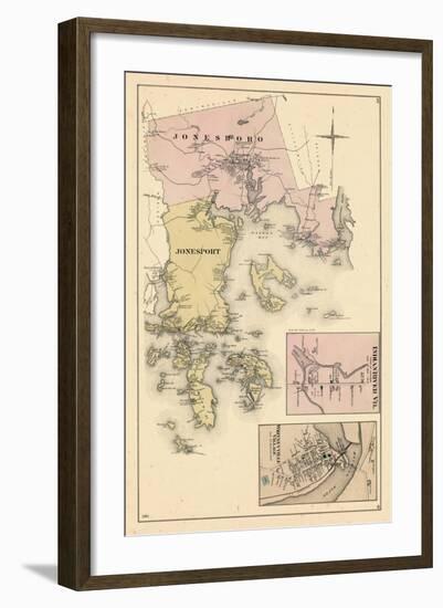 1881, Jonesboro, Jonesport, Indian River Village, Whitneyville Village, Maine, United States-null-Framed Giclee Print