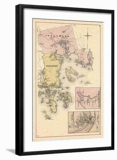 1881, Jonesboro, Jonesport, Indian River Village, Whitneyville Village, Maine, United States-null-Framed Giclee Print